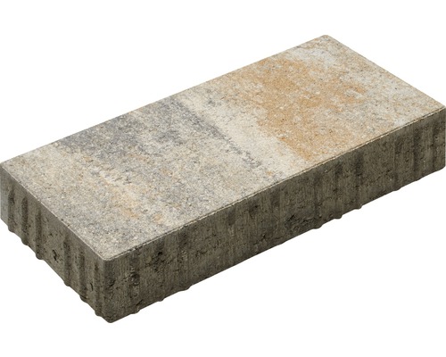 Pavé rectangulaire Crescendo calcaire coquillier 40 x 20 x 8 cm-0