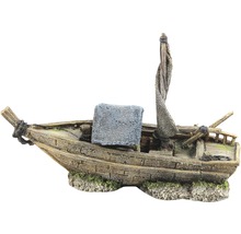 Décoration d'aquarium aquatlantis bateau à voile 30x10x20 cm