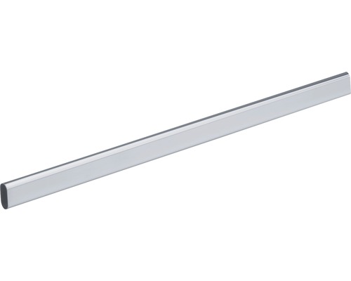 Barre de penderie ovale, 15x30x1200 mm, acier gris argent, 1 pièce Profilé de moulure d''éclairage rectangulaire