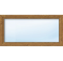 Fenêtre en PVC ARON Basic blanc/golden oak 1150x850 mm tirant droit-thumb-0
