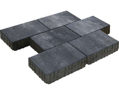 Pavé rectangulaire Öko Crescendo Fuga mélange gris anthracite 30 x 20 x 8 cm