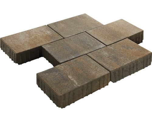 Pavé rectangulaire Öko Crescendo Fuga calcaire coquillier 30 x 20 x 8 cm