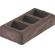 Pierre de construction en brique pleine Eleganca mélange marron 40x20x8.25 cm-thumb-0