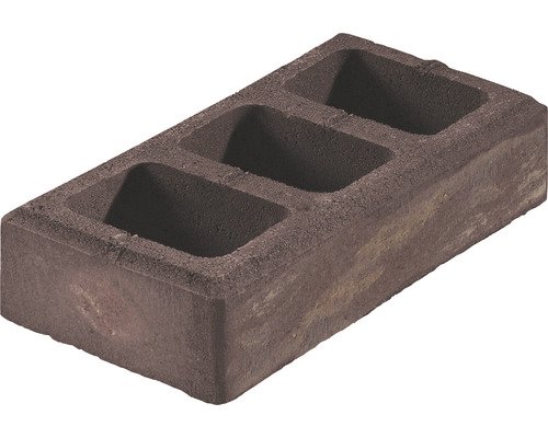 Pierre de construction en brique pleine Eleganca mélange marron 40x20x8.25 cm-0