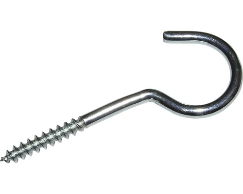 Schraubhaken gebogen 3,8x80 mm 100 Stück Metallschraubhaken