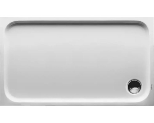 Receveur de douche DURAVIT D-Code 1.200 x 700 x 85 mm blanc lisse 720094000000000 Receveur de douche rectangulaire en acrylique sanitaire avec garniture d''écoulement