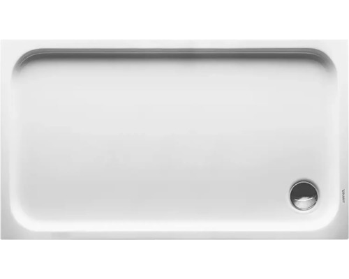 Receveur de douche DURAVIT D-Code 1300 x 750 mm blanc lisse 720098000000000 Receveur de douche rectangulaire avec écoulement