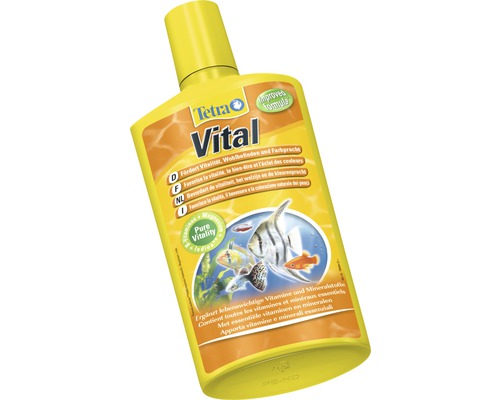 Tetra Vital Fischpflegeprodukt in gelber Flasche