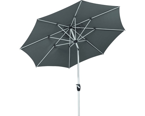 Sonnenschirm Schneider Venedig 270 x 270 x 260 cm Polyester 180 g/m² anthrazit Grauer Sonnenschirm mit Metallgestell