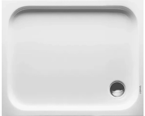 Receveur de douche DURAVIT D-Code 1.000 x 800 x 85 mm blanc lisse 720106000000000 Receveur de douche rectangulaire avec écoulement