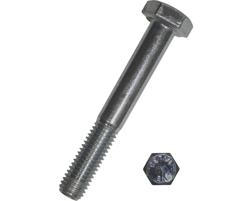 Sechskantschraube m. Schaft DIN 931 M8x40 mm galv.verzinkt, 200 Stück Sechskantschraube mit Gewinde und zusätzlichem Sechskopf