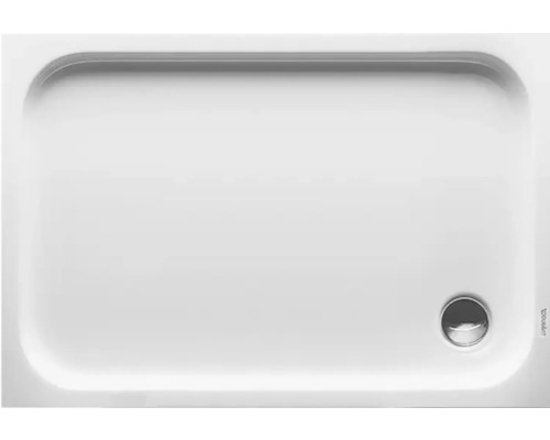 Receveur de douche DURAVIT D-Code 1.200 x 800 x 85 mm blanc lisse 720113000000000 Receveur de douche rectangulaire en céramique sanitaire avec écoulement