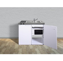 Cuisines Stengel mini-cuisine avec appareils Kitchenline 100 cm blanc brillant prémontée variante droite 1110001003100