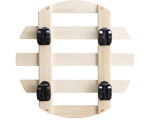 Pflanzenroller aus Holz mit Rollen