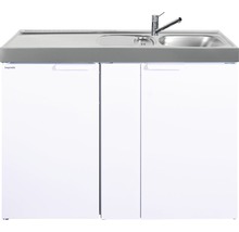 Cuisines Stengel mini-cuisine avec appareils Kitchenline 120 cm blanc brillant prémontée variante droite 1112000105100