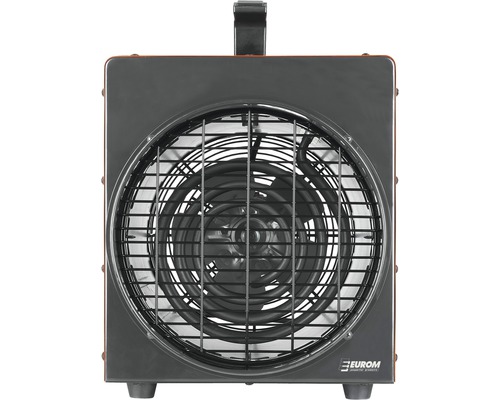 Elektrischer Heizlüfter mit Schutzgitter und Tragegriff