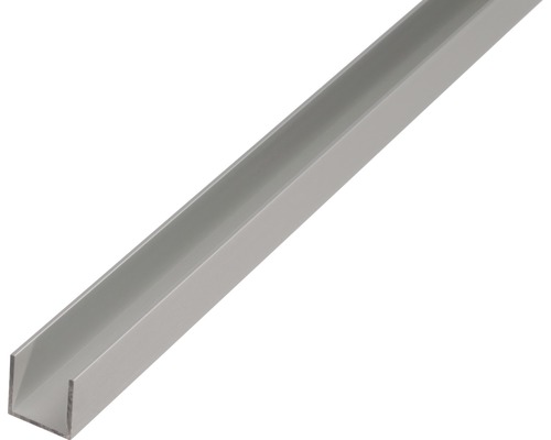 U-Profil Alu silber eloxiert 18x20x1,3 mm, 1 m U-Profil aus Metall