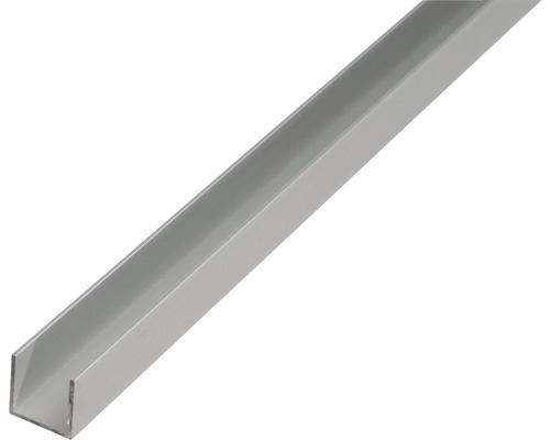 Profilé en U en aluminium 20x20x1.5 mm, 2 m