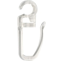 Agrafe pour tringle à rideau transparent pour anneaux pour rideaux épaisseur 5 et 6 mm 12 pces