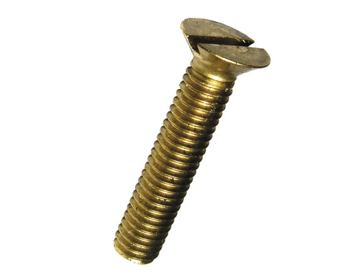 Senkschraube m. Schlitz DIN 963 M3x6 mm Messing, 100 Stück