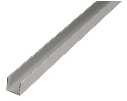 Profilé en U alu argent anodisé 18x20x1,3 mm, 2 m Profilé en U métallique