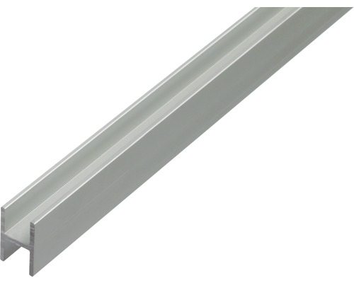 Profilé en H alu argent anodisé 22x30x1,5 mm, 2 m Profilé en aluminium