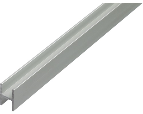 Profilé en H alu argent anodisé 9,1x12x1,3 mm, 2 m