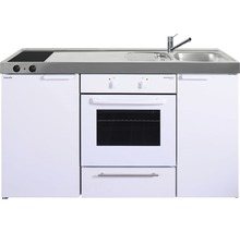 Stengel-Küchen Singleküche mit Geräten Kitchenline 150 cm weiß glänzend vormontiert Variante rechts 1115000503100
