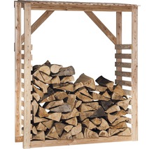 Abri pour bois de chauffage mélèze 150 x 60 x 180 cm, nature-thumb-0