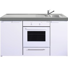 Stengel-Küchen Singleküche mit Geräten Kitchenline 150 cm weiß glänzend vormontiert Variante rechts 1115000505100