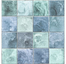 Papier peint intissé 103961 Levi vert, bleu