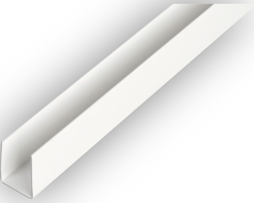 Profilé en U PVC blanc 10x10x1mm, 1m