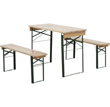 Garniture de brasserie avec table et deux bancs
