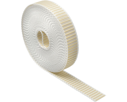 Sangle de volet roulant Maxi Schellenberg 36101, 23mm/6m, beige Rouleau de sangle à rayures