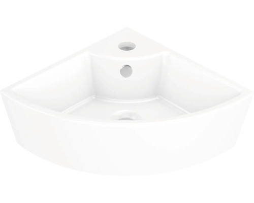 Lavabo d'angle form&style Vadella 46,0 x 32,5 cm blanc brillant avec revêtement TF27