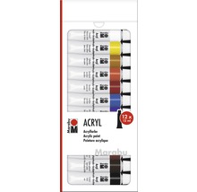 Marabu Acrylfarben Set mit zwölf Tuben