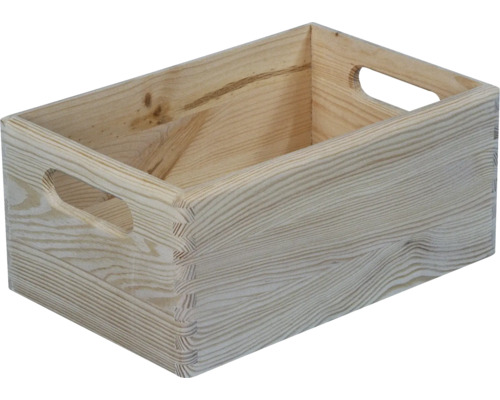 Caisse de rangement en bois 300x150x200 mm Caisse en bois avec poignées de transport