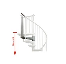 Extension pour escalier en colimaçon Pertura Zenobia Ø 120 cm pour hauteur d'étage max de 320 cm-thumb-0