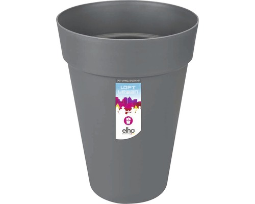 Blumensäule Elho Loft Urban Kunststoff Ø 42 cm H 56 cm anthrazit Grauer Kunststoff Blumentopf