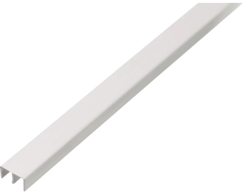 Profilé pour rail de guidage supérieur PVC blanc 6,5 mm, 1 m