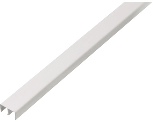 Profilé pour rail de guidage supérieur PVC blanc 6,5 mm, 2 m