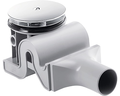 Évacuation pour receveur de douche hansgrohe Raindrain 90 mm chrome 60067000 Siphon avec soupape d''écoulement ronde pour lavabo