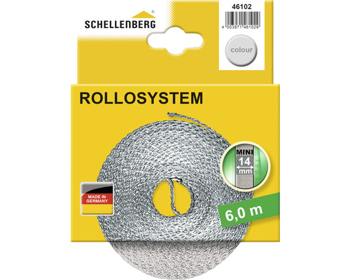 Schellenberg Rolladen Gurt Mini, 14 mm breit, 6 Meter lang