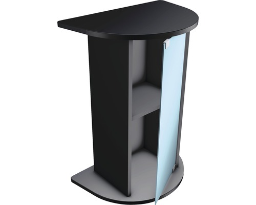 Meuble aquarium noir avec porte et étagère
