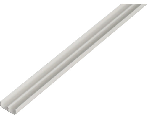 Profilé pour rail de guidage inférieur PVC blanc 6,5 mm, 1 m