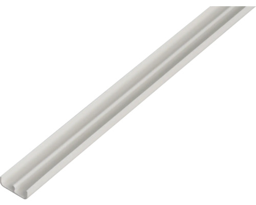 Profilé pour rail de guidage inférieur PVC blanc 6,5 mm, 2 m