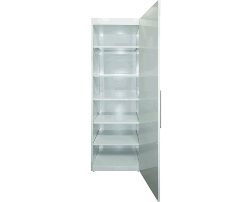 Cuisine Stengel armoire suspendue Premiumline lxpxh 60x59,8x200 cm blanc brillant monté tirant droite