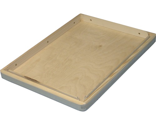 Holztablett mit flachem Rand