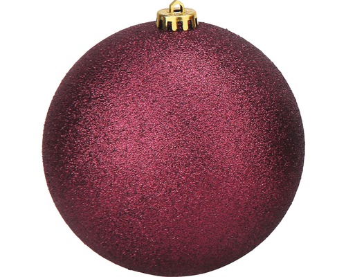 Boule de Noël Lafiora plastique Ø 20 cm rouge pailleté