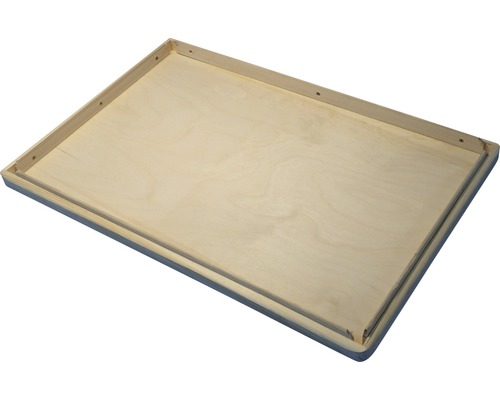 Holztablett mit flachem Rand